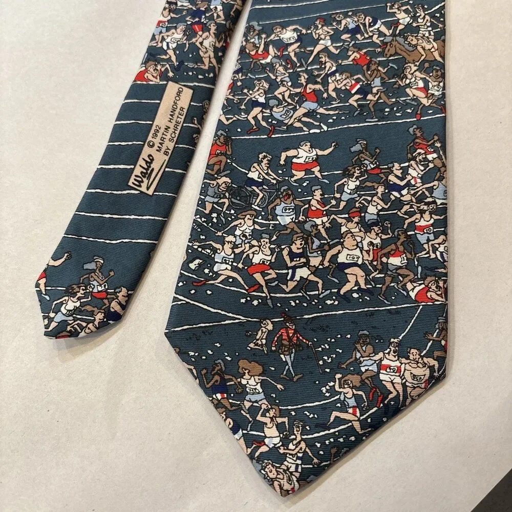 1992 Vintage 'Where's Waldo' by Schreter Neck Tie Martin Handford | Made in USA
